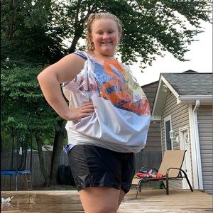 A very cute and basic popped pool float dress